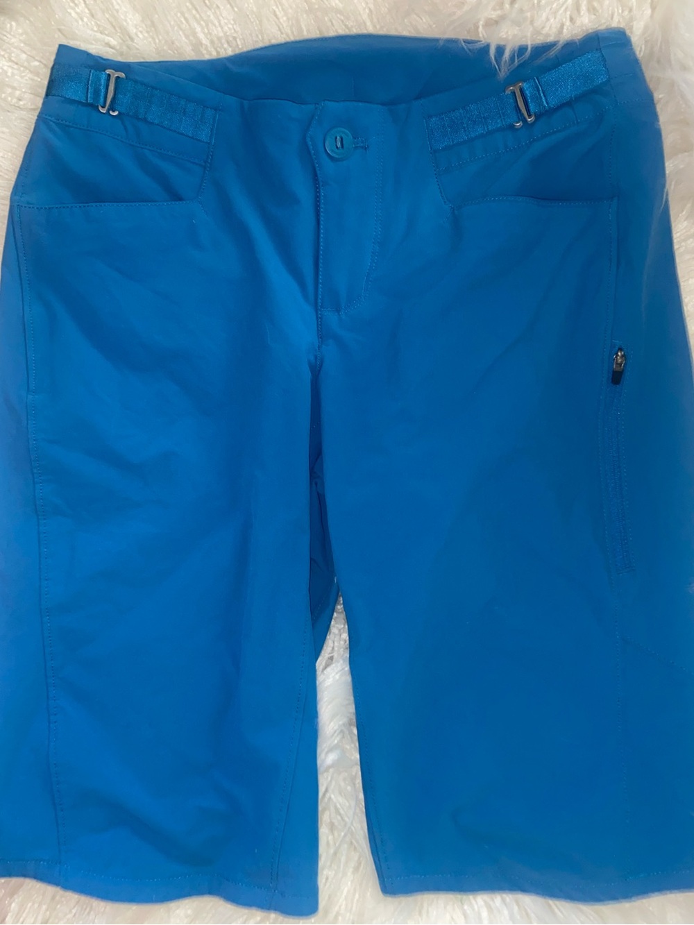 Patagonia Teal Blue Flat-Front Men's Shorts